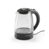 GOURMETMAXX Sklenená kanvica na vodu 1,8L 1800W čierna/strieborná GOURMETMAXX Sklenená kanvica na vodu 1,8L 1800W čierna/strieborná