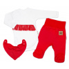 Baby Nellys 3-dielna sada Body dl. rukáv s tutu, šatka, polodupačky,červená,biela, veľ.68 Baby Nellys Baby Nellys 3-dielna sada Body dl. rukáv s tutu, šatka, polodupačky,červená,biela, veľ.68 Baby Nellys