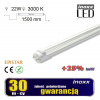 NVOX LED žiarivka 150cm 22w t8 3000k g13 teplá priehľadná obojstranná NVOX LED žiarivka 150cm 22w t8 3000k g13 teplá priehľadná obojstranná
