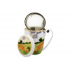Porcelánový hrnček so sitkom a krytom Claude Monet - Poppy Field 380 ml Porcelánový hrnček so sitkom a krytom Claude Monet - Poppy Field 380 ml