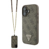 Guess Leather Metal Logo Strass Crossbody GUHCP16SP4TDSCPW iPhone 16 hnedá Guess Leather Metal Logo Strass Crossbody GUHCP16SP4TDSCPW iPhone 16 hnedá