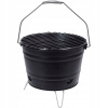 BBQ kempingové grilovacie vedro 27 cm čierne (Prenosný gril na drevené uhlie 27 cm čierny) BBQ kempingové grilovacie vedro 27 cm čierne (Prenosný gril na drevené uhlie 27 cm čierny)