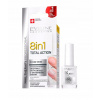 Eveline Cosmetics 8 v 1 Total Action Silver Shine 12 ml výživný lak na nechty Eveline Cosmetics 8 v 1 Total Action Silver Shine 12 ml výživný lak na nechty