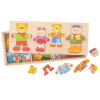 Bigjigs Toys Drevené obliekacie puzzle - Medvedia rodinka Bigjigs Toys Drevené obliekacie puzzle - Medvedia rodinka