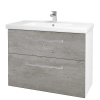 Dreja Umývadlová skrinka BIG INN SZZ2 100 - N01 Biela lesk / Úchytka T03 / D01 Betón Dreja Umývadlová skrinka BIG INN SZZ2 100 - N01 Biela lesk / Úchytka T03 / D01 Betón