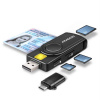 Čtečka karet AXAGON CRE-SMP2A, USB-A/USB-C, Smart Card plus SD/microSD/SIM Čtečka karet AXAGON CRE-SMP2A, USB-A/USB-C, Smart Card plus SD/microSD/SIM