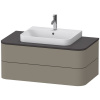 DURAVIT Happy D.2 Plus závesná skrinka pod umývadlo pod dosku, 2 zásuvky, 1000 x 550 x 408 mm, kameňovo šedá matná lakovaná, HP497109292 DURAVIT Happy D.2 Plus závesná skrinka pod umývadlo pod dosku, 2 zásuvky, 1000 x 550 x 408 mm, kameňovo šedá matná lakovaná, HP497109292