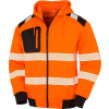 Result Recycled | R503X, Bezpečnostní mikina s kapucňou, fluo oranžová - čierna, L Result Recycled | R503X, Bezpečnostní mikina s kapucňou, fluo oranžová - čierna, L