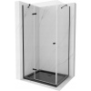 Mexen Roma, sprchovací kút s 1-krídlovými dverami 100 (dvere) x 90 (stena) cm, 6mm číre sklo, čierny profil, slim sprchová vanička 5cm čierna s čiernym sifónom, 854-100-090-70-00-4070B Mexen Roma, sprchovací kút s 1-krídlovými dverami 100 (dvere) x 90 (stena) cm, 6mm číre sklo, čierny profil, slim sprchová vanička 5cm čierna s čiernym sifónom, 854-100-090-70-00-4070B