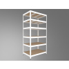 Kovový regál do garáže Biedrax 35 x 90 x 210 cm, biely - 6 políc MDF, 300 kg Kovový regál do garáže Biedrax 35 x 90 x 210 cm, biely - 6 políc MDF, 300 kg