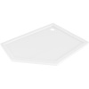 Mexen Flow Slim, pravostranná päťuholníková sprchová vanička 100 x 80 cm, biela lesklá, 46P108010R Mexen Flow Slim, pravostranná päťuholníková sprchová vanička 100 x 80 cm, biela lesklá, 46P108010R