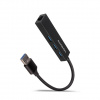 AXAGON HMA-GL3A, USB 3.2 Gen 1 hub, porty 3x USB-A + Gigabit Ethernet, kovový, kabel USB-A 20cm AXAGON HMA-GL3A, USB 3.2 Gen 1 hub, porty 3x USB-A + Gigabit Ethernet, kovový, kabel USB-A 20cm