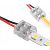 Spojka pre LED COB SMD pásik 8 mm, konektor pásik-kábel, skrutkovacia, obojstranná Spojka pre LED COB SMD pásik 8 mm, konektor pásik-kábel, skrutkovacia, obojstranná