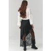 Makadamia Dlhá sukňa s čipkou C22 - čierna Čierna Uni Makadamia Dlhá sukňa s čipkou C22 - čierna Čierna Uni
