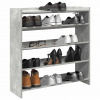 zahrada-XL Regál na topánky betónovosivý 80x25x81 cm spracované drevo 859908 zahrada-XL Regál na topánky betónovosivý 80x25x81 cm spracované drevo 859908