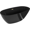 Mexen Eris voľne stojaca vaňa 170 x 80 cm, čierna, prepad zlatý kartáčovaný - 53441708070-55 Mexen Eris voľne stojaca vaňa 170 x 80 cm, čierna, prepad zlatý kartáčovaný - 53441708070-55
