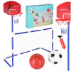 Futbalová bránka pre futbalový basketbal backboard basketbalová hra 2v1 2 lopty čerpadlo Futbalová bránka pre futbalový basketbal backboard basketbalová hra 2v1 2 lopty čerpadlo