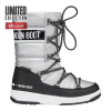 MOON BOOT-Girl Quilted WP silver/black Strieborná 30