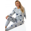 Dámské pyžamo z teplé bavlny šedé s modrobílými hvězdičkami 1TB0107 šedá S + První výměna zboží zdarma. Dámské pyžamo z teplé bavlny šedé s modrobílými hvězdičkami 1TB0107 šedá S + První výměna zboží zdarma.
