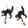 Náušnice mačky čarodejnice/Halloween Náušnice mačky čarodejnice/Halloween