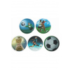 Ergobag Sada ozdôb na batoh Ergobag Klettie Set - Soccer Ergobag Sada ozdôb na batoh Ergobag Klettie Set - Soccer