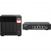 QNAP TS-473A + QSW-1105-5T Bundle Pack NAS Tower Ethernet / LAN pripojenie Čierna V1500B (TS-473A-SW5T) QNAP TS-473A + QSW-1105-5T Bundle Pack NAS Tower Ethernet / LAN pripojenie Čierna V1500B (TS-473A-SW5T)