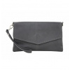 Kožená kabelka 798 tmavošedá Šedá Kožená kabelka 798 tmavošedá Šedá