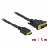 Delock Kabel HDMI na DVI 24+1 obousměrný 1,5 m 85653 Delock Kabel HDMI na DVI 24+1 obousměrný 1,5 m 85653