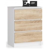 Komoda K60 3SZ CLP biela / sonoma Komoda K60 3SZ CLP biela / sonoma