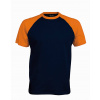 KARIBAN VINTAGE BASE BALL K330 / Pánske tričko - navy/orange S KARIBAN VINTAGE BASE BALL K330 / Pánske tričko - navy/orange S