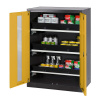 Skriňa na chemikálie Systema CS-83G, 3 výsuvné vane, žlté presklené dvojkrídlové dvere Skriňa na chemikálie Systema CS-83G, 3 výsuvné vane, žlté presklené dvojkrídlové dvere