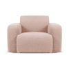 Ružové kreslo z textílie bouclé Molino – Micadoni Home Ružové kreslo z textílie bouclé Molino – Micadoni Home