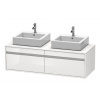 Duravit Ketho - Umývadlová skrinka 43x140x55 cm, 2 zásuvky, lesklá biela KT6697B2222 Duravit Ketho - Umývadlová skrinka 43x140x55 cm, 2 zásuvky, lesklá biela KT6697B2222