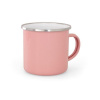 Plechový hrnček smaltovaný-potlač - 330 ml, ružový Plechový hrnček smaltovaný-potlač - 330 ml, ružový