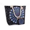 Letní / plážová taška mandala, paisley s taštičkou 39x50 cm Varianta: 9 černá modrá, Balení: 1 ks Letní / plážová taška mandala, paisley s taštičkou 39x50 cm Varianta: 9 černá modrá, Balení: 1 ks
