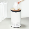 BRABANTIA Nature biely 60 l (104404) - špinavý koš / koš na prádlo a bielizeň z nehrdzavejúcej ocele BRABANTIA Nature biely 60 l (104404) - špinavý koš / koš na prádlo a bielizeň z nehrdzavejúcej ocele