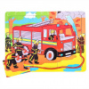Bigjigs Toys Drevené puzzle hasiči 9 dielov Bigjigs Toys Drevené puzzle hasiči 9 dielov