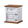Nočný stolík SWEET HOME NAK14 pravý Barevné provedení: Bílá - dub kouřový lak Nočný stolík SWEET HOME NAK14 pravý Barevné provedení: Bílá - dub kouřový lak