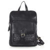MARCO MAZZINI Čierny kožený batoh/kabelka 2v1 MARCO MAZZINI Čierny kožený batoh/kabelka 2v1