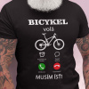 Tričko s potlačou BICYKEL VOLÁ Pánsky Čierna L Tričko s potlačou BICYKEL VOLÁ Pánsky Čierna L