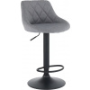 Kondela Barová stolička Terkan - sivá / čierna Kondela Barová stolička Terkan - sivá / čierna