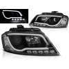 Audi A3 8P 08-12 - predné čierna svetlá s LED denným svietením TUBE LIGHTS Audi A3 8P 08-12 - predné čierna svetlá s LED denným svietením TUBE LIGHTS