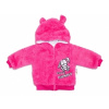 Baby Nellys dojčenská chlupáčková bundička s kapucňou Cute Bunny modrá Baby Nellys dojčenská chlupáčková bundička s kapucňou Cute Bunny modrá