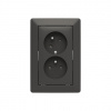 ABB Zoni 5513T-C02357 237 Zásuvka dvojnásobná, s clonkami, s natočenou dutinou matná černá ABB Zoni 5513T-C02357 237 Zásuvka dvojnásobná, s clonkami, s natočenou dutinou matná černá
