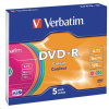 Verbatim DVD-R Colour 4,7 GB 5 kusov (43557) Verbatim DVD-R Colour 4,7 GB 5 kusov (43557)