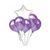 Chromové fialové a bílá hvězda set - Amscan Chromové fialové a bílá hvězda set - Amscan
