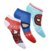 Setino Kotníkové ponožky Spiderman, modré 3 ks Setino Kotníkové ponožky Spiderman, modré 3 ks