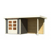 drevený domček KARIBU KANDERN 2 + prístavok 235 cm vrátane zadnej steny (23611) terragrau LG3535 drevený domček KARIBU KANDERN 2 + prístavok 235 cm vrátane zadnej steny (23611) terragrau LG3535