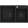 Mexen Tomas žulový drez s 2 komorami 800 x 500 mm, čierny, čierny sifón - 6516802000-77-B Mexen Tomas žulový drez s 2 komorami 800 x 500 mm, čierny, čierny sifón - 6516802000-77-B