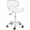Kozmetická stolička - Kozmetická stolica Physa Mníchov biela biela (Kozmetické kreslo prešívané čierne)